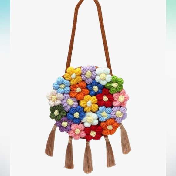 Colorful Floral Crochet Bag - Picture 2 of 2